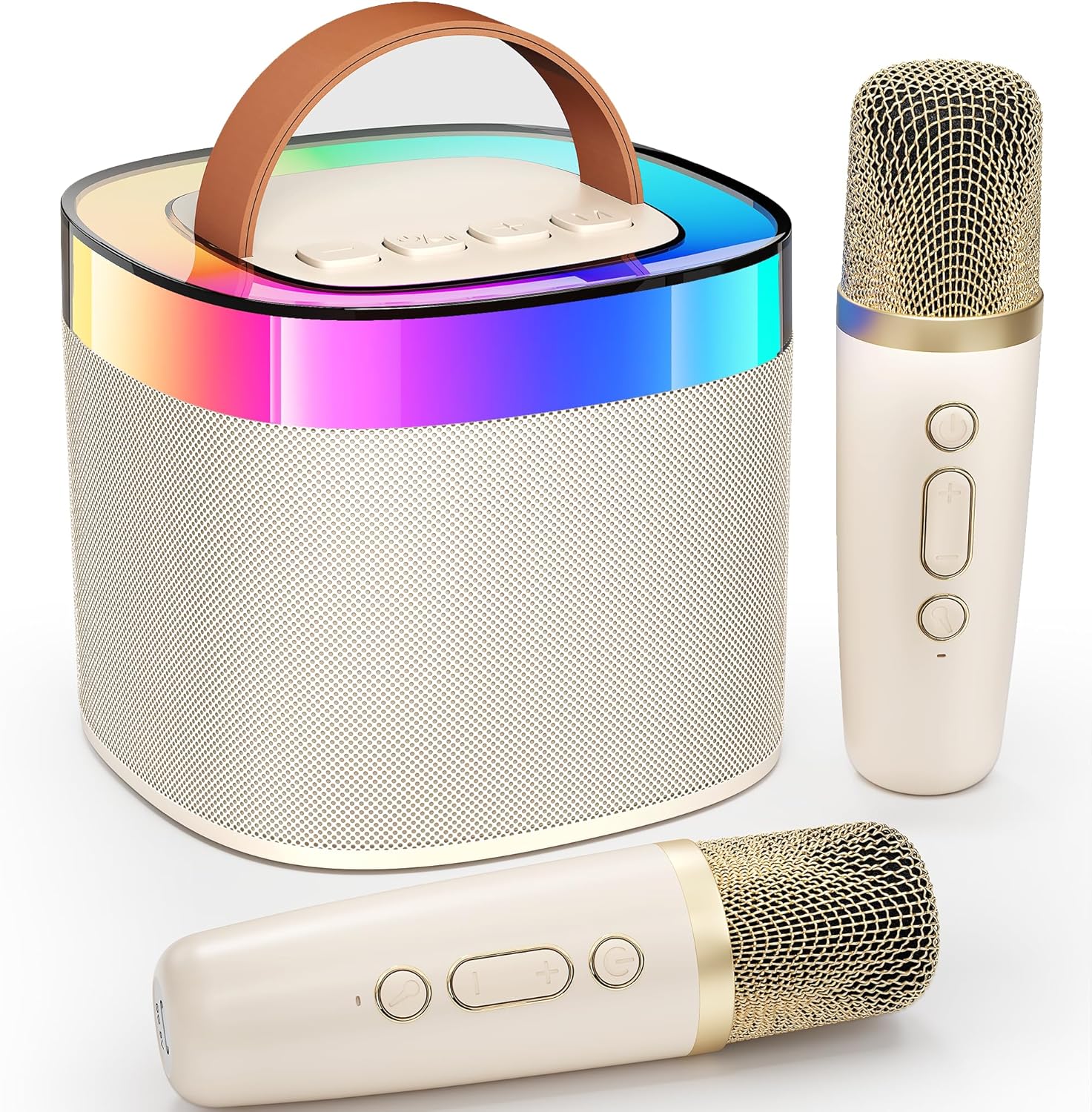 Portable Bluetooth Karaoke Speaker with 2 Mics - Party Fun!