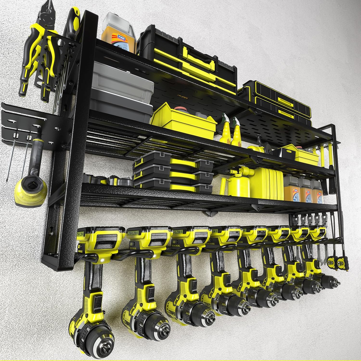 KAFAHOM Power Tool Organizer - Heavy Duty Wall Mount Rack