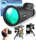 12x52 Monocular Telescope with Smartphone Adapter - HD Handheld Scope
