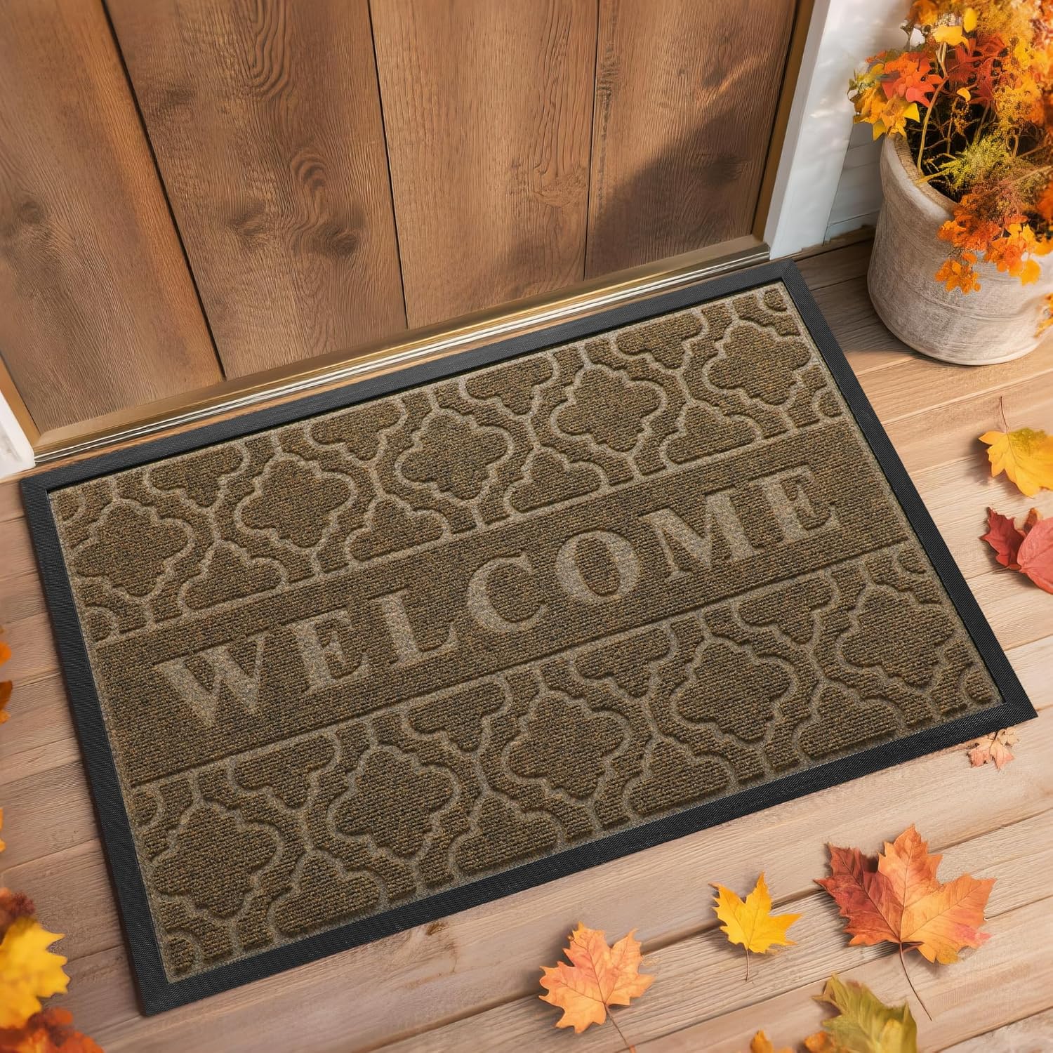 Yimobra Welcome Mat Outdoor Indoor, Heavy Duty Non-Slip Doormat