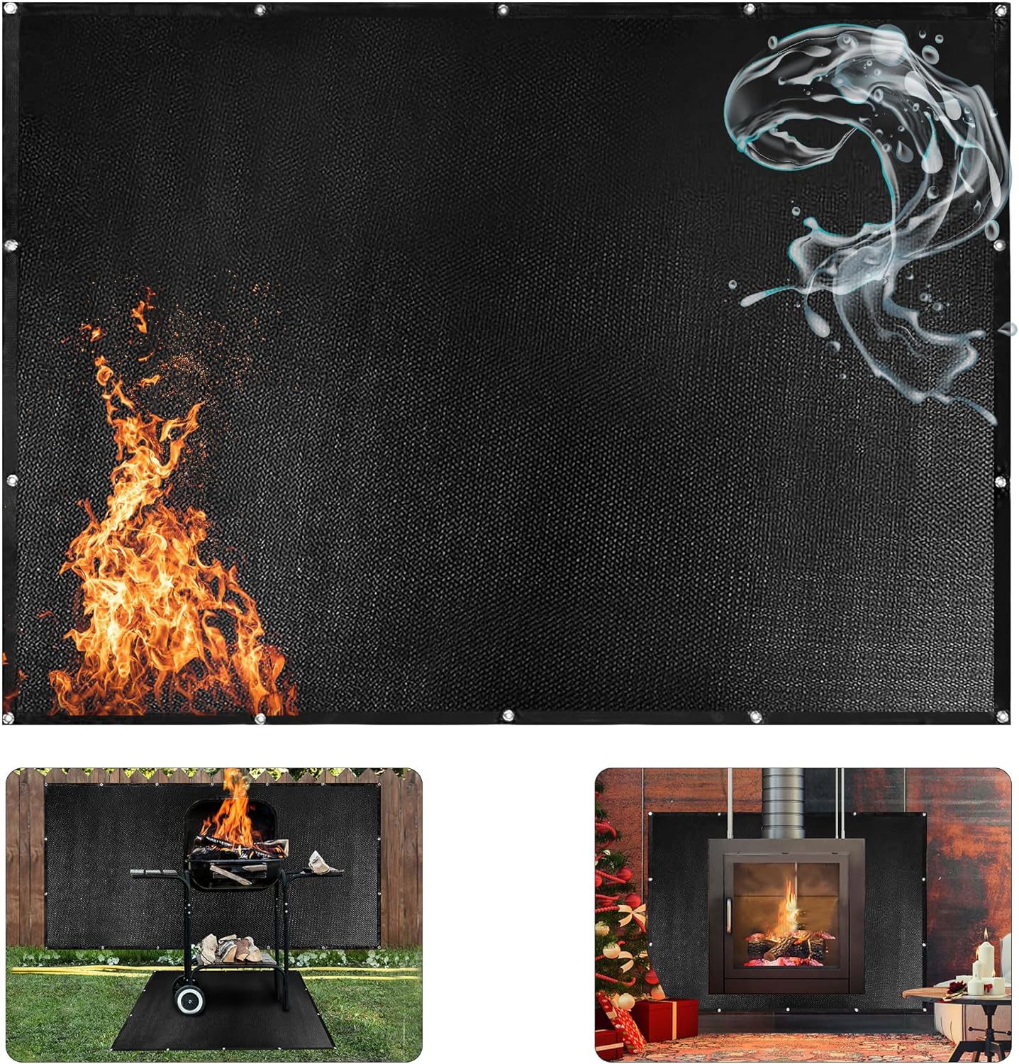 Fireproof Heat Shield for BBQ Grill & Deck, 3'x4'