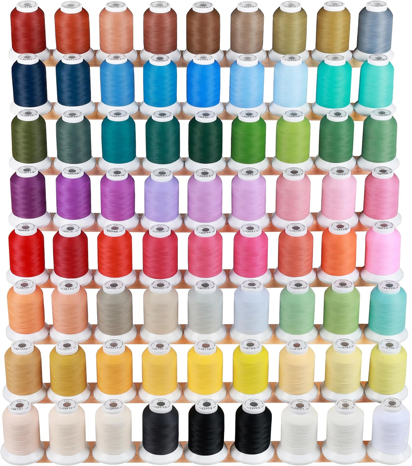 Frosted Matt Embroidery Machine Thread 72 Spools 40WT Quality