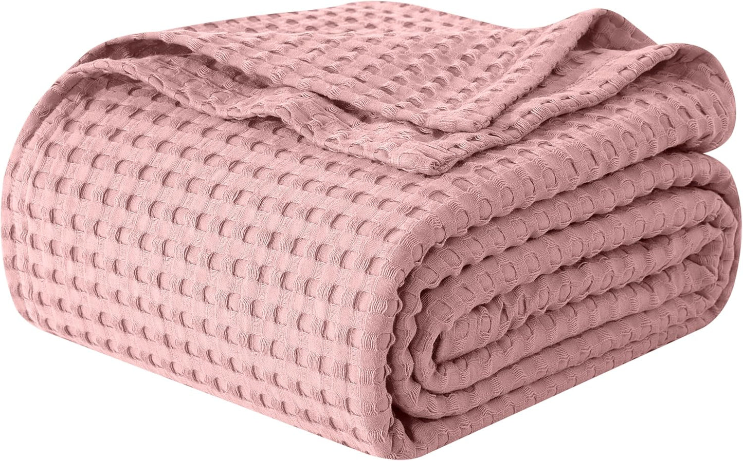 Elegant Comfort Premium 100% Cotton Waffle Blanket for All Seasons