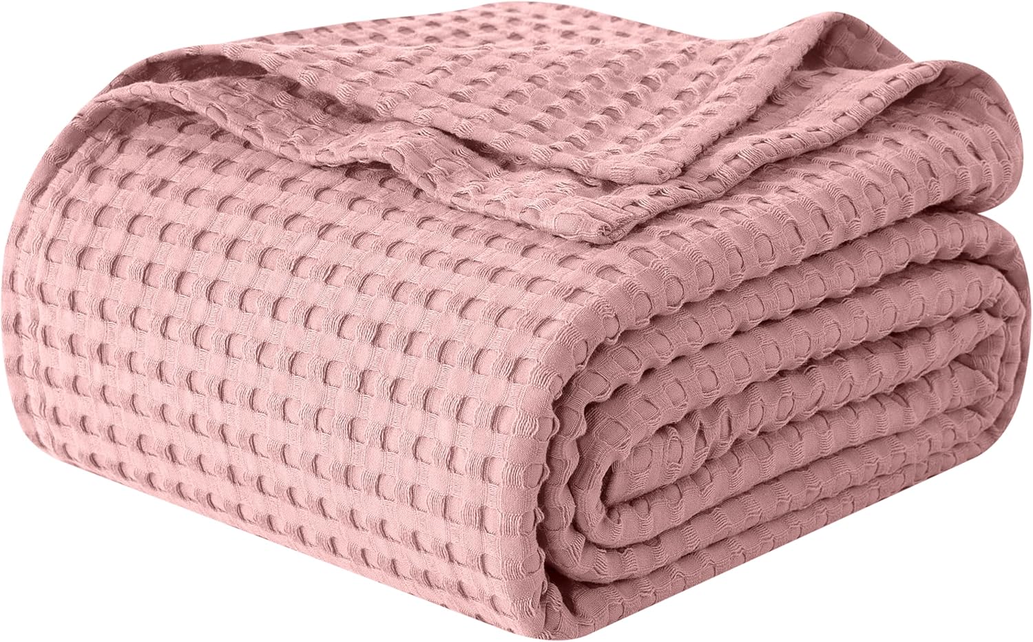 Elegant Comfort Premium 100% Cotton Waffle Blanket for All Seasons