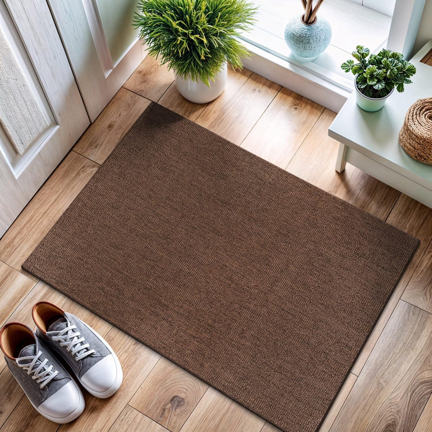 CAMILSON Easy Jute Rug 2x3 for Indoor Outdoor Spaces