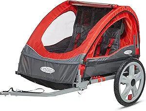 Bike Trailer for Toddlers and Kids - 2-In-1 Canopy Carrier