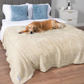 Fluffy Waterproof Dog Blanket for Bed Large Dogs - Cozy, Pee Proof