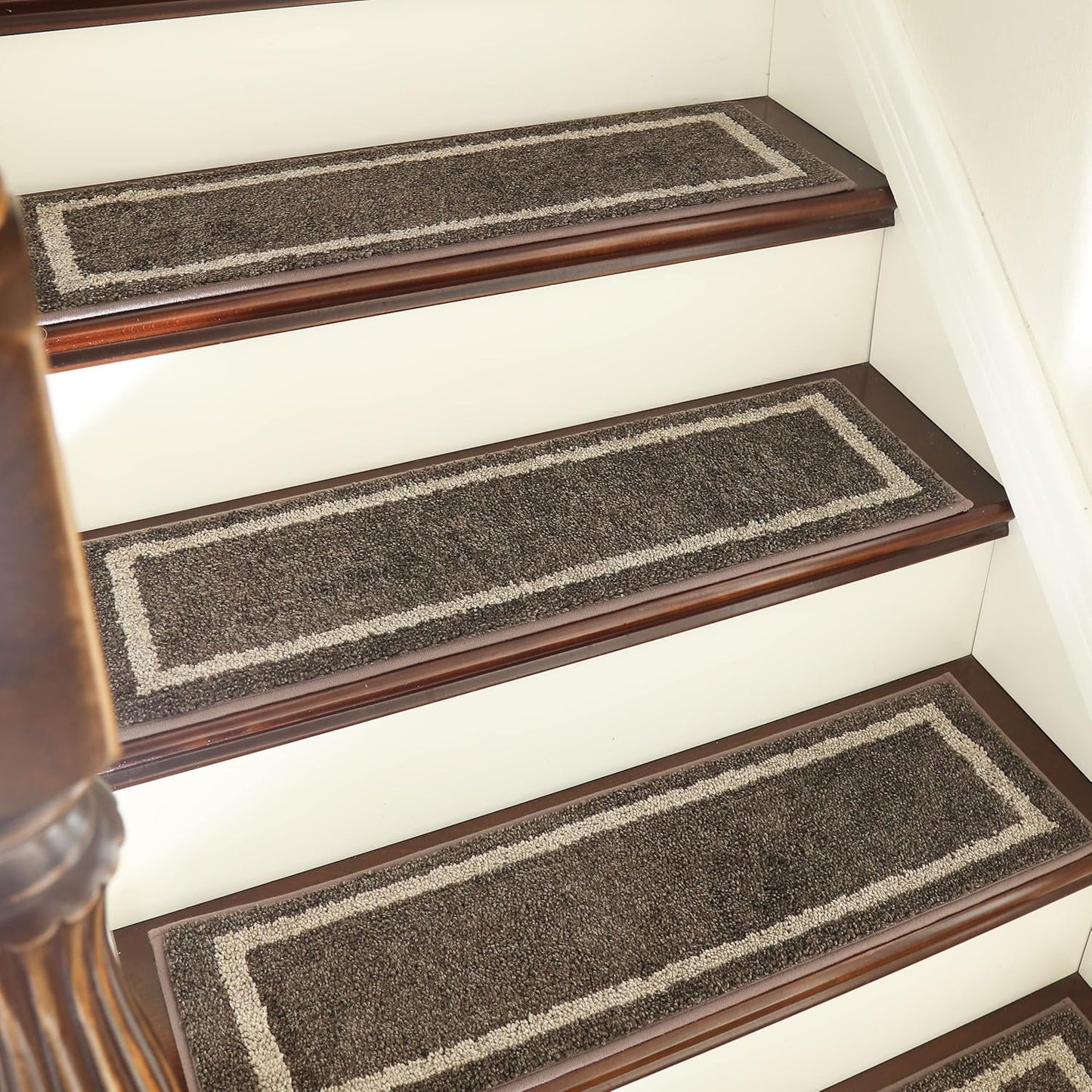 COSY HOMEER Soft Stair Treads Non-Slip Carpet Mats for Safety