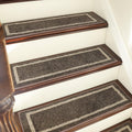 Soft Stair Treads 28in x 9in 10pcs Brown - Non-Slip Indoor Mats