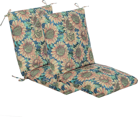 Set of 2 Outdoor Dining Chair Cushions for Patio Comfort