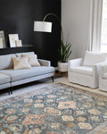Loloi II Skye Collection Area Rug in Sea/Rust for Modern Homes