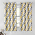 100% Blackout Curtains 54in 2 Panels - Moroccan Geo Room Darkening