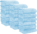 18 Pack Microfiber Coral Velvet Hand Towels 16 x 28 in - Aquamarine