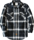 Flannel Shirt for Men Long Sleeve Casual Snap Button - Soft Cotton