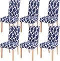SearchI Dining Room Chair Covers Set of 6 - Navy Blue