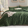 Bedsure King Size Fluffy Comforter Set Olive Green - Cozy Winter