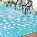 HEBE Outdoor Rug 8ftx10ft Reversible Waterproof Patio Mat - Large Deck
