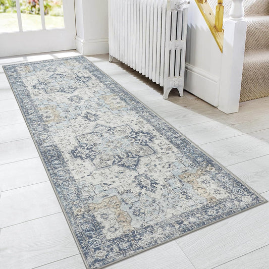 GENIMO Runner Rug 2ft 6in'x10ft Non Slip Vintage Hallway Rug