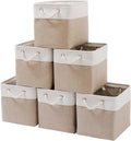11 x 11 Inch Cube Storage Bins 6 Pack - Collapsible Fabric Organizers