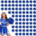 Blue Metallic Cheerleader Pom Poms 100pcs - Team Spirit Pack