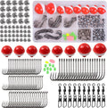 Fishing Bobbers Tackle Kit, 160pcs Basic Hooks Assortment - Starter