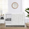 Sweet Jojo Designs Black White Boho Stitch Baby Crib Bedding Set