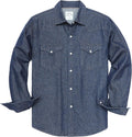 Dubinik Mens Button Up Long Sleeve Denim Shirt - Durable Casual