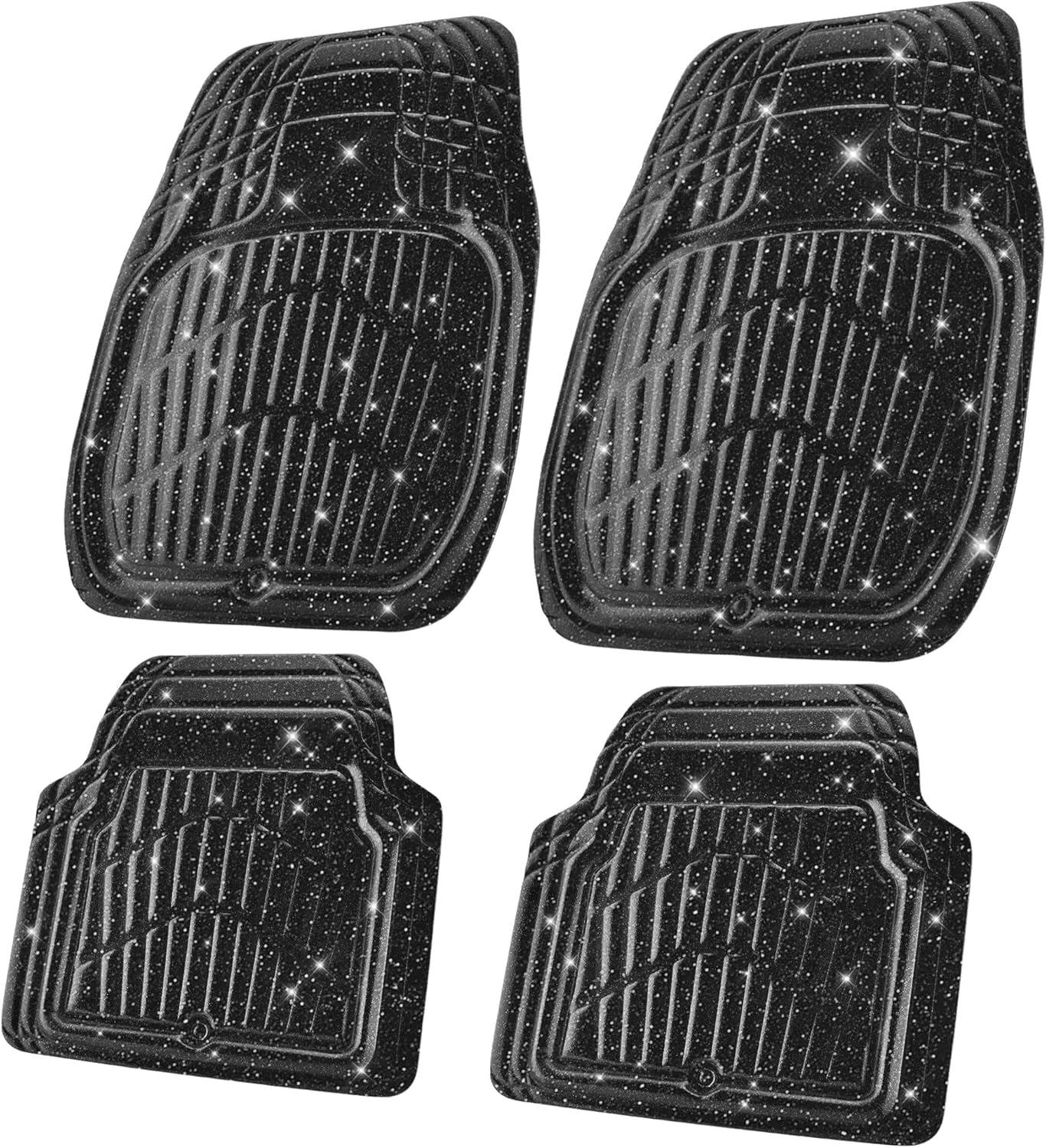 CAR PASS Shining Glitter Car Floor Mats for All Weather Use