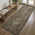 Bavni Washable Runner Rug 2x5 - Non Slip Vintage Chenille Runner