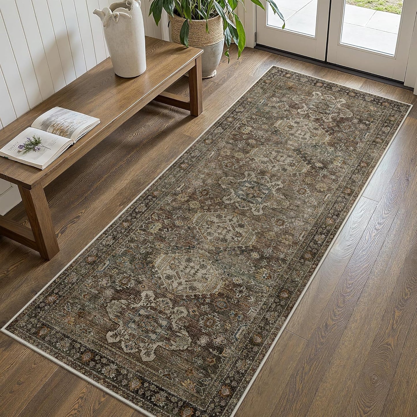 Bavni Washable Runner Rug 2X5 for Hallways and Entryways