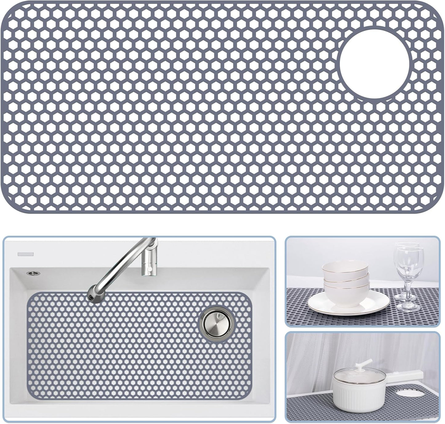 Silicone Sink Protectors for Kitchen Sink - Non-Slip Mat