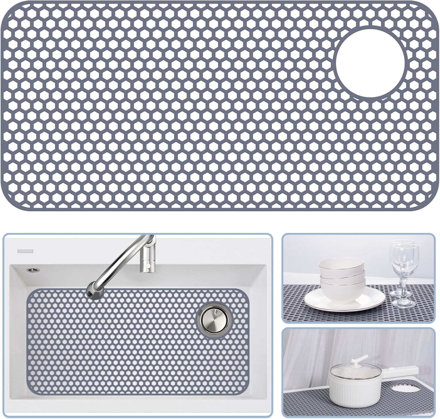 Silicone Sink Protectors for Kitchen Sink - Non-Slip Mat