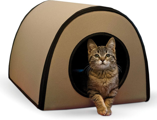 Heated Outdoor Cat House for Winter Pets