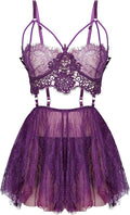SPORCLO Plus Size Lingerie for Women: Lace Black Babydoll