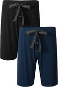 DAVID ARCHY Mens Sleep Shorts Bamboo Rayon Lounge Bottoms - Soft