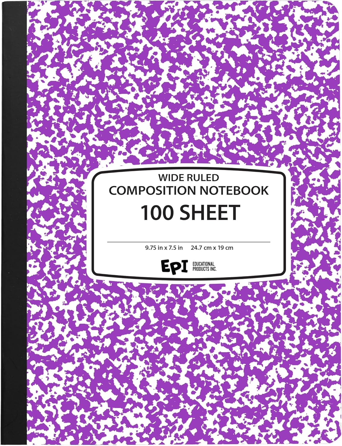 EPI 12-Pack Purple Marble Notebooks - 100 Sheets