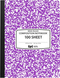 Wide Ruled Marble Composition Notebook Purple 100 Sheet 48-Pack