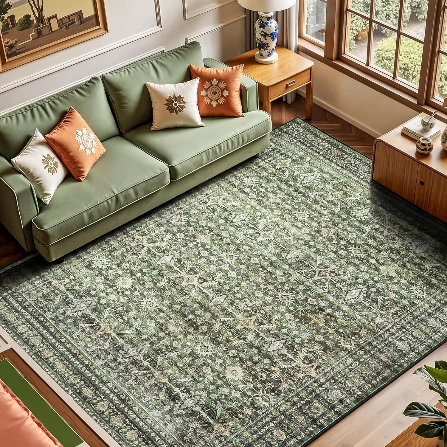 Lofus 6x9 Area Rug for Living Room, Soft Boho Carpet