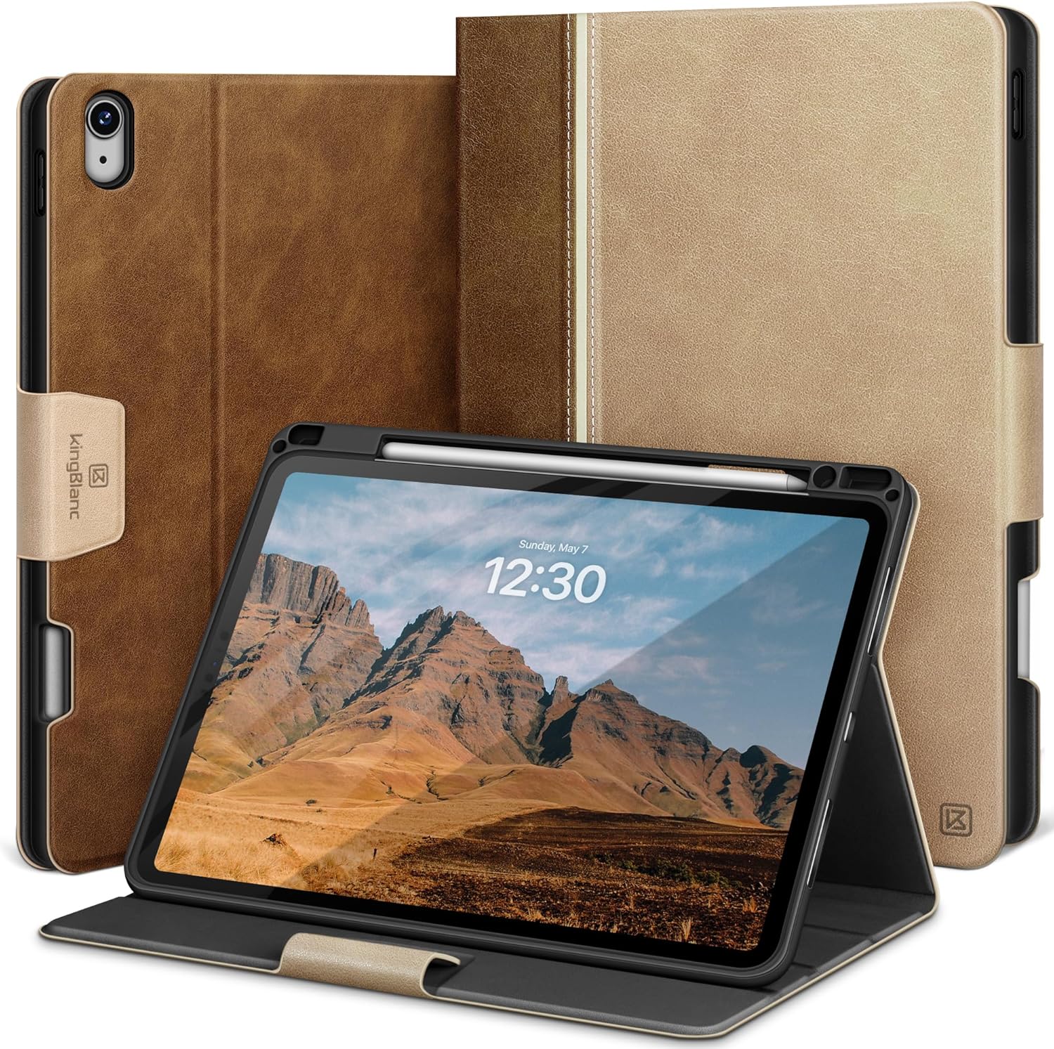 KingBlanc iPad Air 13 inch Case with Pencil Holder and Stand