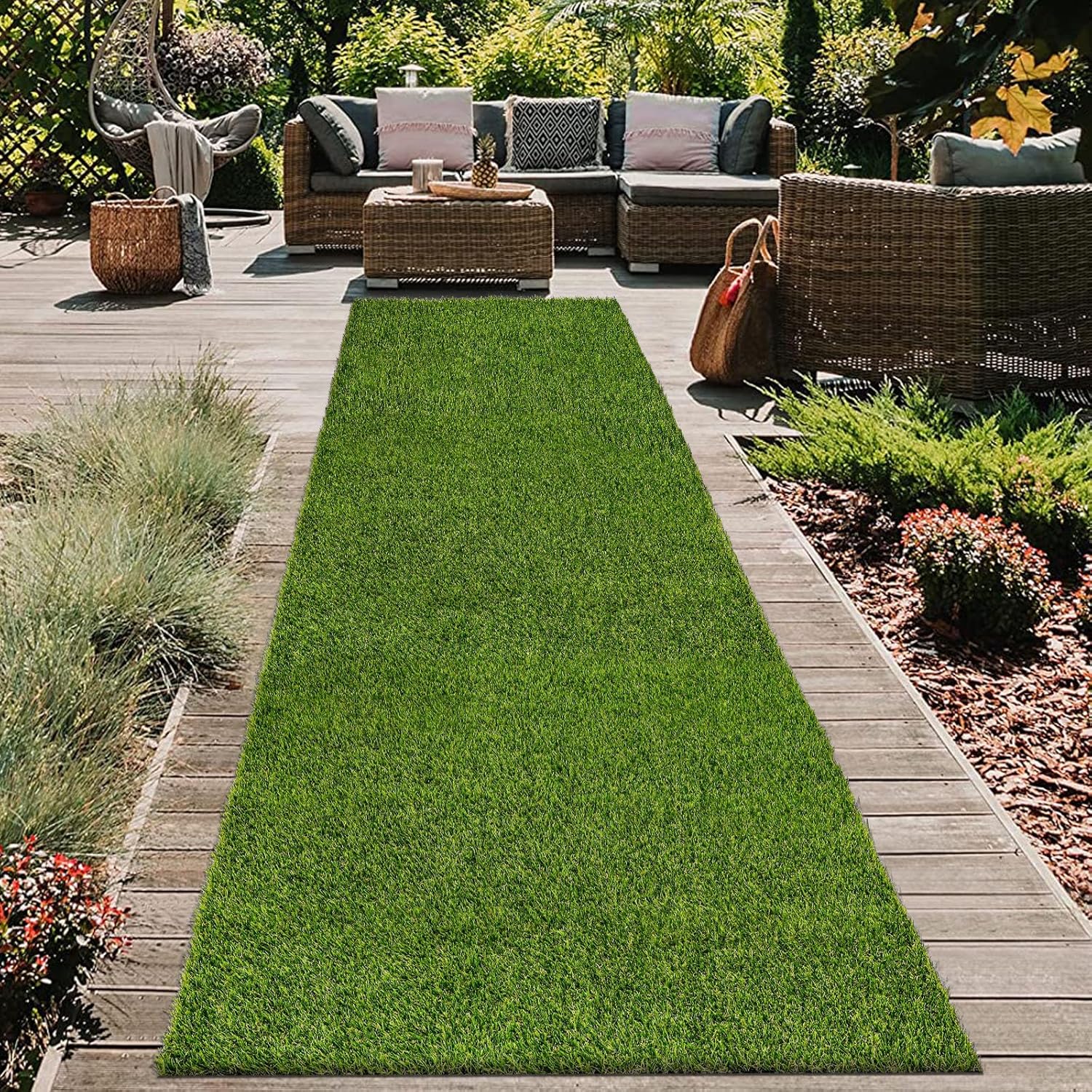 HEBE Artificial Turf Rug for Indoor Outdoor Dog Potty Training