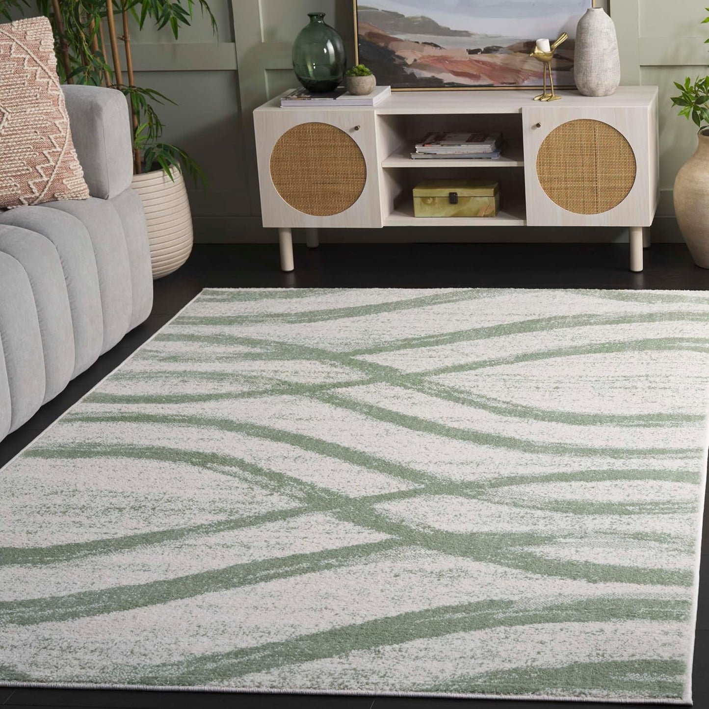 SAFAVIEH Adirondack Collection Accent Rug - Modern Wave Design