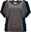 Free to Live 3 Pack Dolman Sleeve Tunic Dresses for Women - Versatile