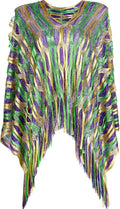 Festive Mardi Gras Poncho - Masquerade Party Chic