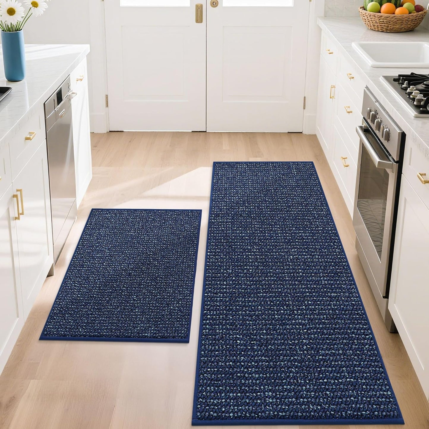 BEQHAUSE Kitchen Rugs and Mats - Non-Slip, Absorbent, Stylish