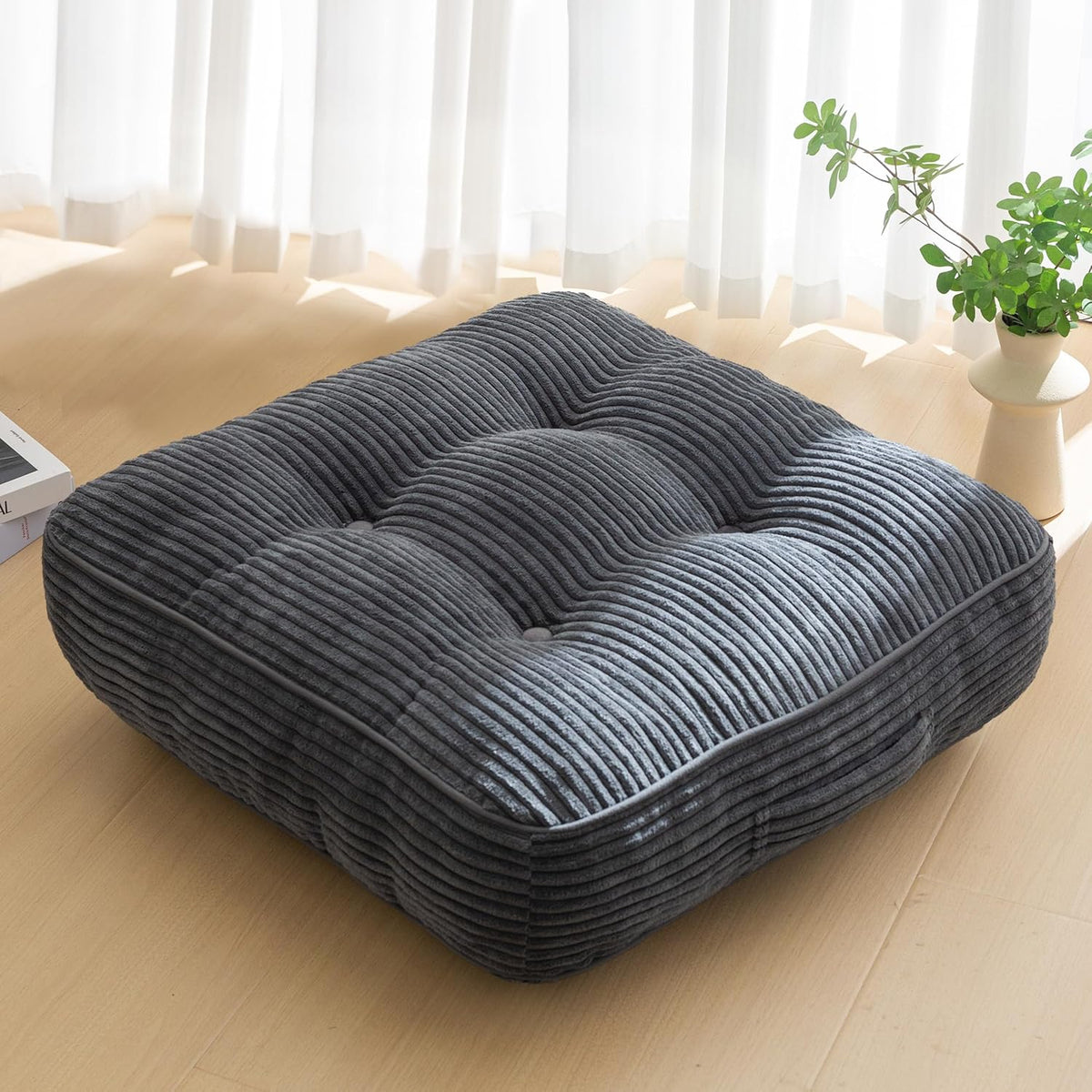 6 Inch Washable Floor Pillow Cushion for Meditation and Yoga