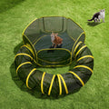 Outdoor Cat Enclosure 2-in-1 Portable Catio and Tunnel - Secure Play