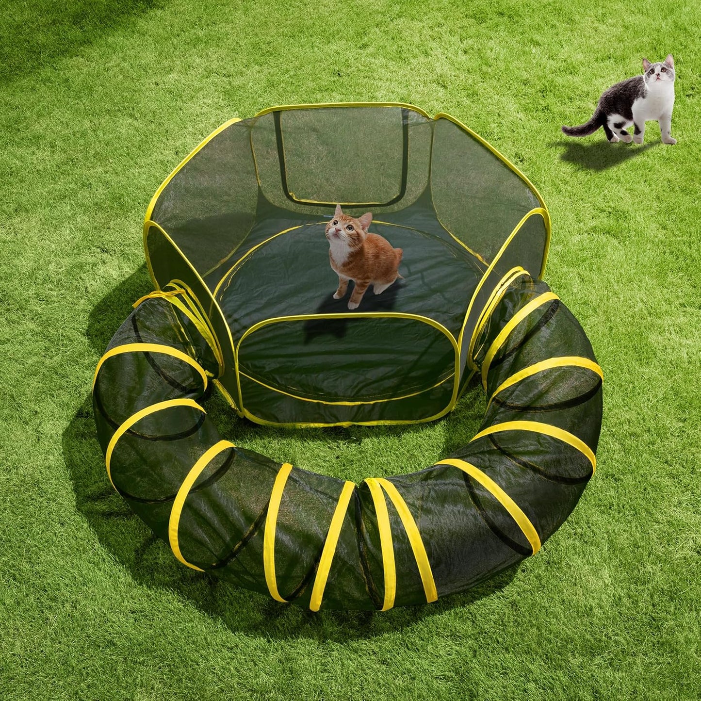 VIVOHOME Outdoor Cat Enclosures 2-in-1 for Safe Playtime