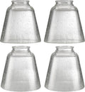 Clear Seeded Ceiling Fan Replacement Glass Shades 4-Pack - Bell Style