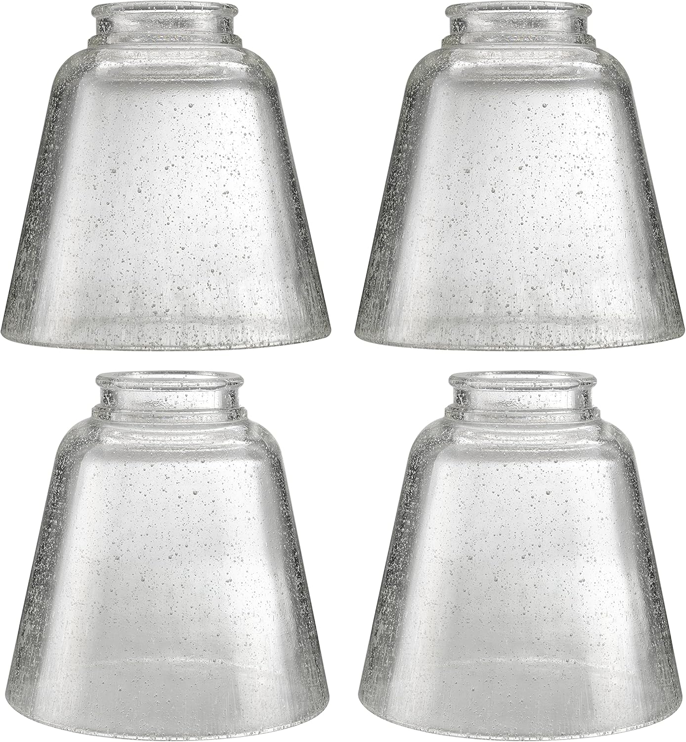 Transitional Clear Seeded Ceiling Fan Replacement Glass Shades