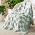 Bedsure Fall Throw Blanket for Couch - Super Soft Checkered Cozy Throw